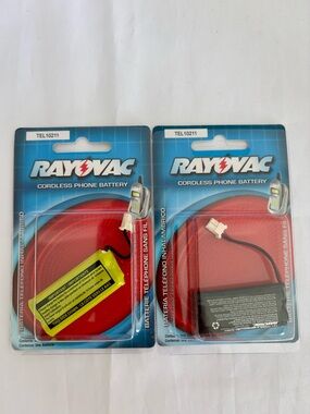 Lot of 2 Rayovac TEL10211 Cordless Phone Battery 2.4V 750mAh NiMH
